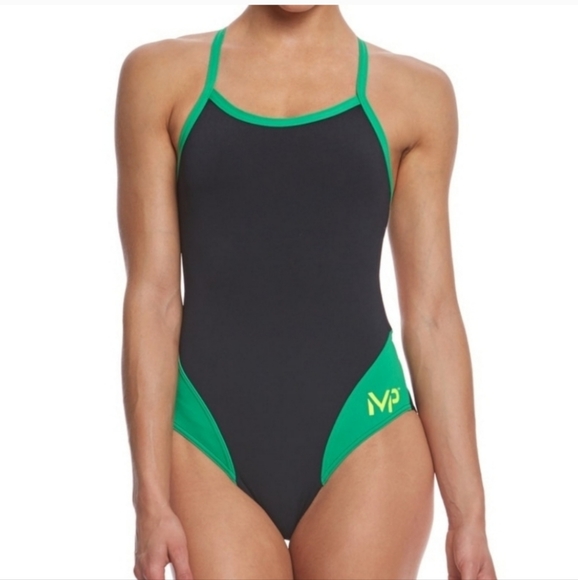 MP Michael Phelps Mid Splice Back Team Swimsuit Size 32/6 - Picture 8 of 9